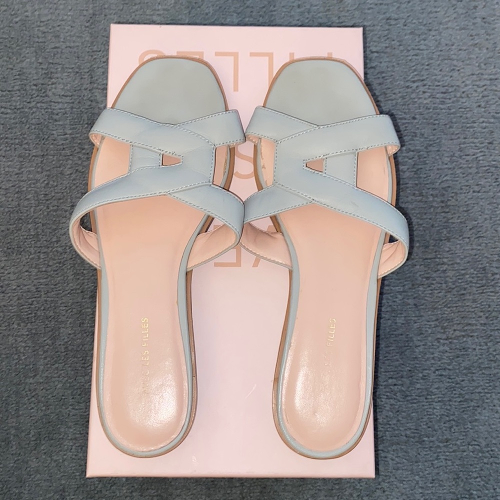 Avec Les Filles Blaye Slides sandals ice green 8.5